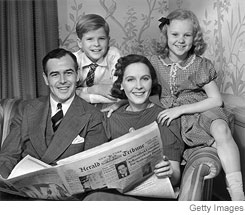 Image result for a 1950s family